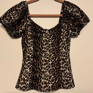Vixen by Micheline Pitt Leopard Print top size Medium